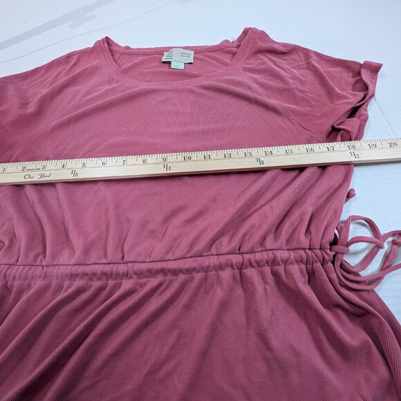 Anthropologie Saturday Sunday Cupro Dress Women's Medium Cinched Waist - Picture 6 of 9